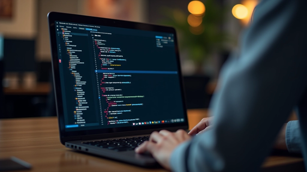 Developer workspace showing code editor with focus management implementation and focus indicator styling visible in browser preview
