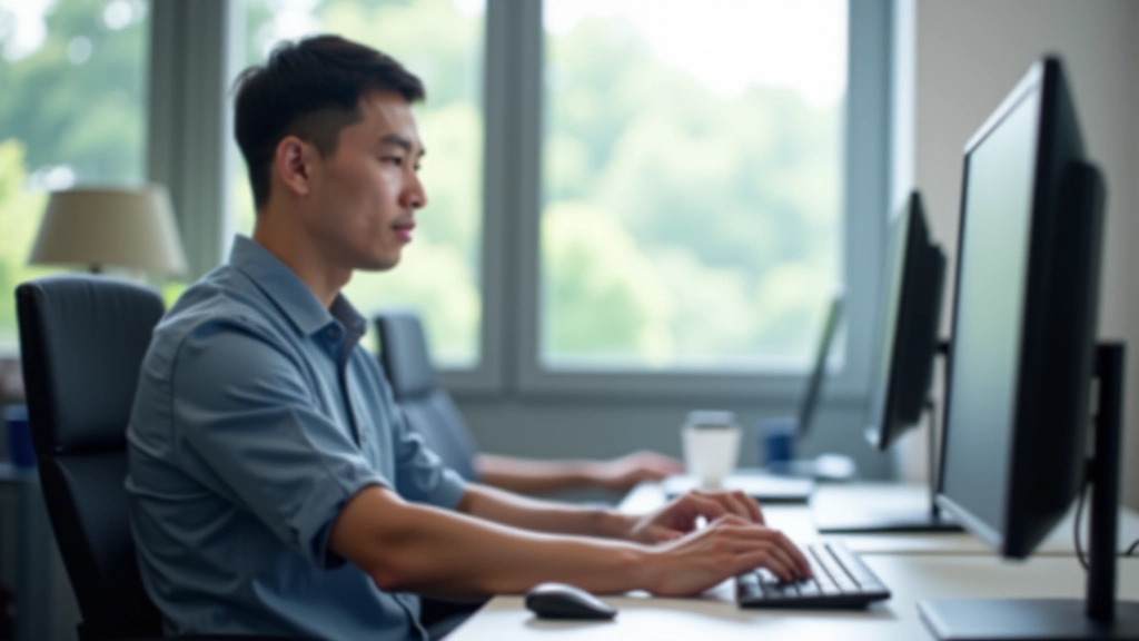 Person using keyboard with focus indicator highlights visible on website